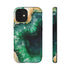 Green Geode in Watercolor - Impact Resistant Phone Case iPhone 12 Mini Glossy